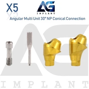 5 Winkel Multi Unit Prothesensystem 30° konische Verbindung NP Schraube 1,6 mm - Bild 1 von 5