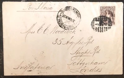 1897 Монтевидео Уругвай Винтажная Обложка В Тоттенхэм Англия - Изображение 1 из 2