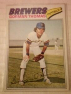 1977 Topps Baseball - #439 Gorman Thomas - Milwaukee Brewers - Ex-Nm Condition 