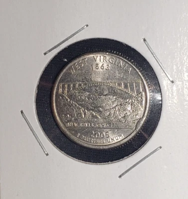 Rim Cud ERROR 2005 P W. Virginia Statehood Quarter  Rim Cud Certified - Image 1 of 2