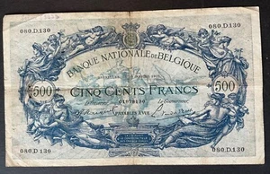 Belgique -  Rare  Billet de 500  Francs  du 26-01-1919 - Picture 1 of 2
