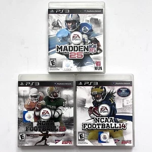 BUNDLE: Madden NFL 25 / NCAA Football 13 & 14 (PlayStation 3, PS3) - CIB TESTED - Picture 1 of 3