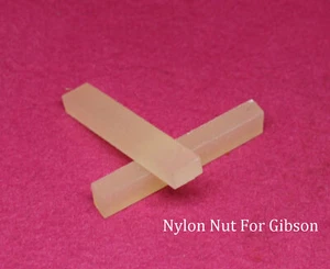 Set of 2 Nylon Nut Blanks for Vintage Gibson Guitars - Picture 1 of 5