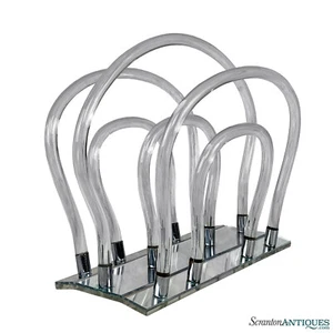 Soporte para cargador tubular Mid-Century Lucite de Dorothy Thorpe - Imagen 1 de 8