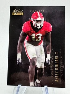 AZEEZ OJULARI 2021 Wild Card Black Matte #MBC-43 Rookie RC Georgia Bulldogs - Picture 1 of 2