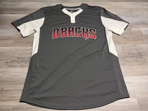 Maglia Arizona Diamondbacks Majestic Cool Base Grigio Henley Adulto Taglia Large MLB - Foto 1 di 4