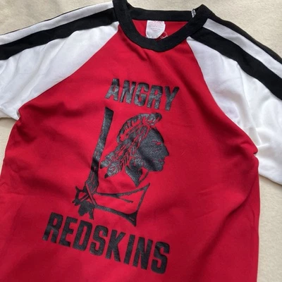 Camisa Jersey Nylon 50’s 60’s Angry Redskins True Durene  Foto 1 de 4