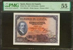 50 Pesetas. 17 de Mayo de 1927. Sin serie. (Edifil 2023: 326, Pick: 72a). Raro - Photo 1/2