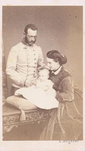 Archduke Joseph Karl of Austria & Princess Clotilde- ROYALTY CARTE De VISTE CDV - Picture 1 of 2