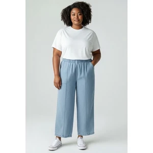 Talbots Pull On Elastic Waist Comfort Stretch Jeans Damen XL Hellblau Denim - Bild 1 von 6