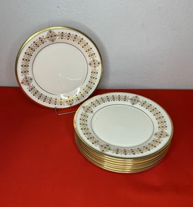 Lenox Eternal Dimension Pranzo Accento Piatti Gioiellati Oro Rosso USA Set di 8 - Foto 1 di 22