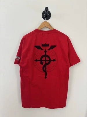 Винтажная цельнометаллическая мужская рубашка алхимик большой красный Y2K аниме промо японская манга - Изображение 1 из 4