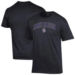 Men's-Champion  Black James Madison Dukes Arched Logo T-Shirt - Picture 1 of 3
