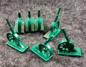 1999 DIPLOMACY 7 METAL Replacement Parts Pieces Avalon Hill Green Cannons (SB5) - Picture 1 of 8