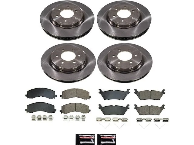 Kit de pastillas de freno y rotor delanteras y traseras para Ford Expedition Navigator F150 QP81T4 Foto 1 de 1