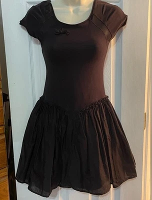 Eliane et Lena Black Cap Sleeve Dress Sz 10 - Image 1 of 4