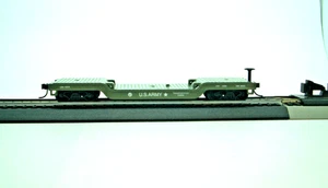 HO 40' EJÉRCITO DE EE. UU. CENTRO METAL DEPRIMIDO COCHE PLANO MODELO POTENCIA #982201 EJÉRCITO DE EE. UU.  - Imagen 1 de 2