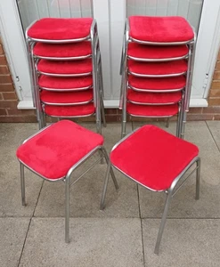 Vintage Red Japanese Arcade Game Center Candy Cab Stool Chair  - Picture 1 of 5