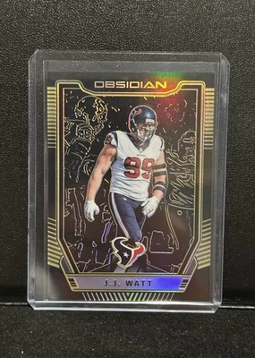 Panini Obsidian #50 J.J. WATT 2020 grabado eléctrico naranja #/50 Houston Texans Foto 1 de 4