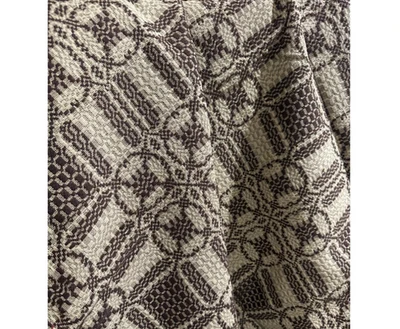NEW Primitive CHOCOLATE TAN WOVEN THROW BLANKET CAMBRIDGE 52"x74 Farmhouse Cot - Image 1 of 2
