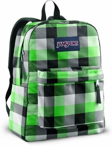 JanSport Superbreak Backpack, Back to School Bag, Rucksack, grüner Block - Bild 1 von 1