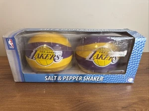 Los Angeles Lakers NBA Basketball Ball Salt & Pepper Shaker Set Purple Yellow - Picture 1 of 7