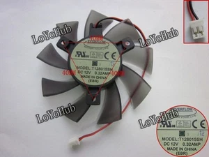 For Gigabyte graphics card fan EVERFLOW T128015SH DC12V 0.32A 2wire 2-Pin - Picture 1 of 2