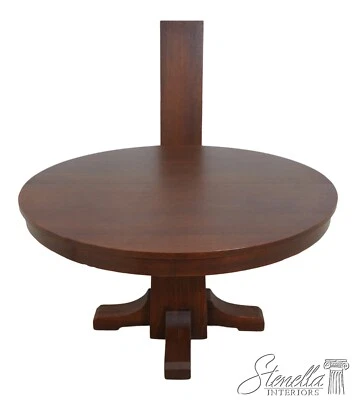 F68682: LJ&G STICKLEY Antique Round Mission Oak Dining Room Table - Image 1 of 4