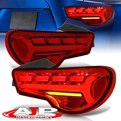 JDM LED Red Brake Tail Lights Lamps Pair For 2013-2020 Subaru BRZ Toyota FRS 86 - Image 1 of 4