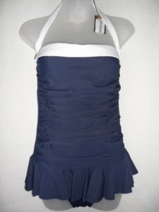 NWT Miraclesuit Womens Nautical halter one piece Swimdress swimsuit Sz 8 RT$160 - Picture 1 of 3