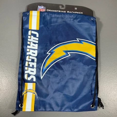 Los Angeles Chargers NFL Football Drawstring Backpack Sports Blue and Yellow Cover