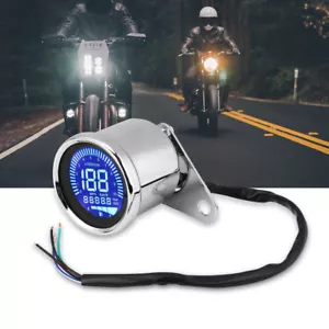 New Retro Motorcycle Tachometer Speedometer Digital LED LCD Odometer Fuel Gauge - Picture 1 of 12