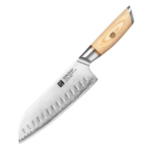 Xinzou B37S Composite Stainless Steel Santoku knife with Pakka Wood Handle - Picture 1 of 8