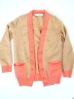 J Crew Crewcuts Collection peachy pink 100% cashmere tipped cardigan 4 5 $198