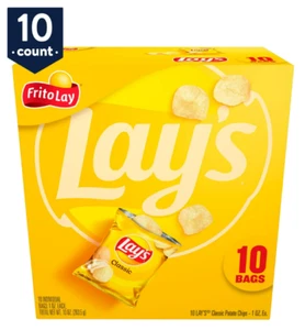 Lay's Potato Chips Classic 1 oz, 10 Count - Picture 1 of 3