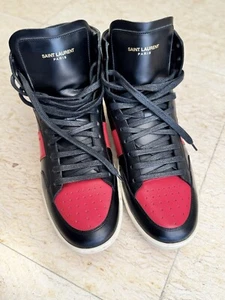 YSL Saint Laurent High Tops Shoes Sz 43 Excellent Condition - Picture 1 of 7
