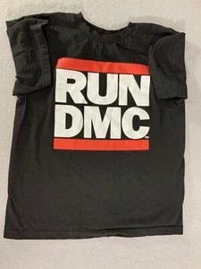 Run DMC T-Shirt Youth XL Band  Black W/Logo Hip Hop Rap - Picture 1 of 8