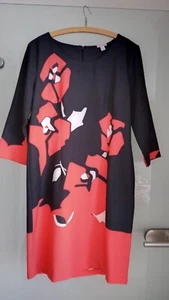 Elegantes Damenkleid, dreiviertel Arm, rot schwarz, Gr. 40, neu, Alba Moda - Bild 1 von 3