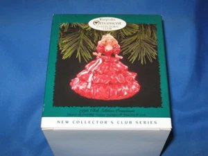 QXC4181 Hallmark 1996 Club orn RETRO Happy Holiday Barbie based Mattel 1988 Doll - Picture 1 of 2