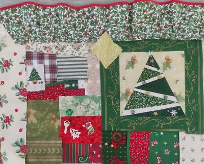 Slow stitch junk journal kit Patchwork block Fabric scraps Vintage fabric K#7 - Image 1 of 4