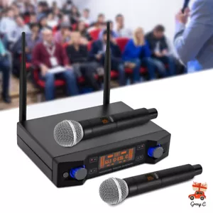 Bezprzewodowy zestaw mikrofonów UHF Profesjonalny podwójny bezprzewodowy system mikrofonów - Zdjęcie 1 z 15