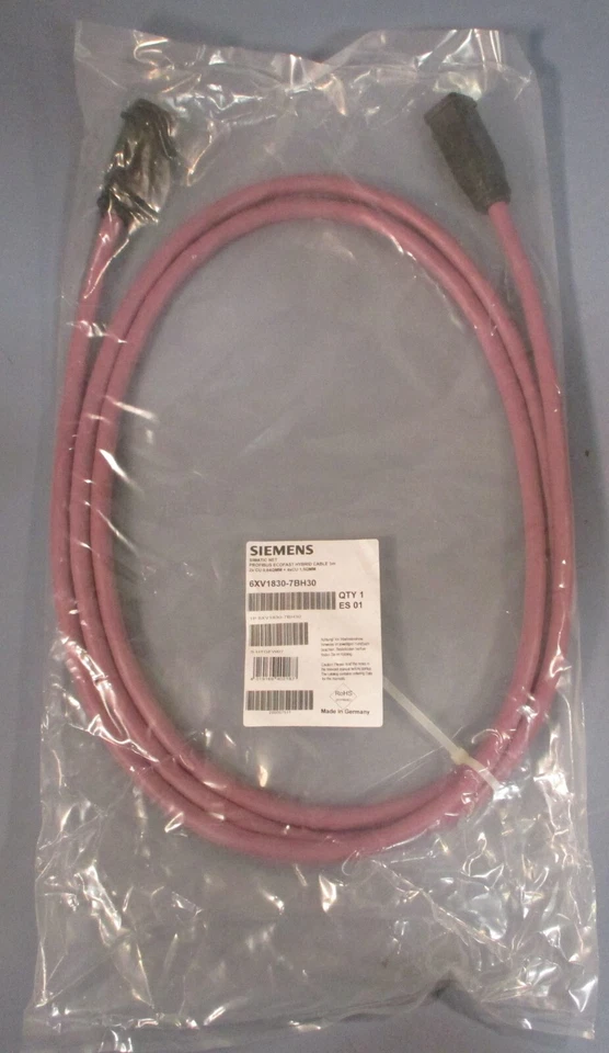 Cable híbrido Siemens Simatic Net 6XV1830-7BH30 Profibus Ecofast de 3 m de largo Foto 1 de 4