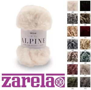 Sirdar Alpine Luxe Fur Effect Knitting Yarn Wool 50g - Picture 1 of 12