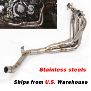 Exhaust Header Pipe Slip For Kawasaki Z900 2017-2025 Connect 51MM Muffler Steel - Bild 1 von 8