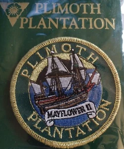 Vintage Plimoth Plantation Mayflower II Patch, Plymouth, MA. NIP NOS - Bild 1 von 4