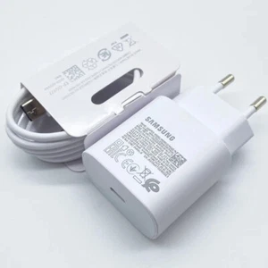 SAMSUNG Original Chargeur Rapide 25W BLANC USB Type C Galaxy S24 S23 S22 A55 A15 - Picture 1 of 4