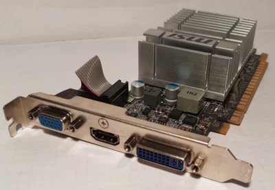 MSI nVidia GeForce 210 512MB N210-MD512D3H/LP PCI-E Video Graphics Card - Image 1 of 4