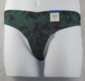 Jenni Women's No-Show Thong Panty Underwear, Dark Green Tie Dye - Picture 1 of 5
