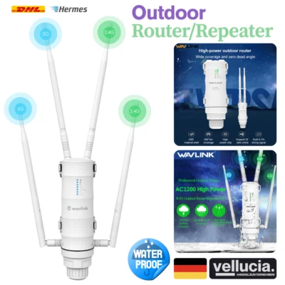 Wavlink AC1200 Outdoor 🚀 WLAN Power! Repeater Router AP 5GHz PoE 4Antennen NEU - Bild 1 von 4