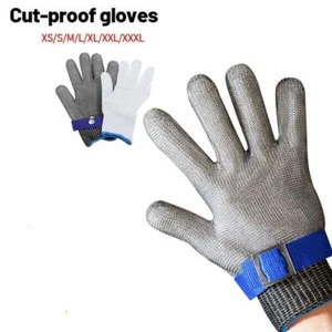 Cut Resistant Gloves Stainless Steel Safety Gloves Kitchen Butcher Protection - Picture 1 of 15